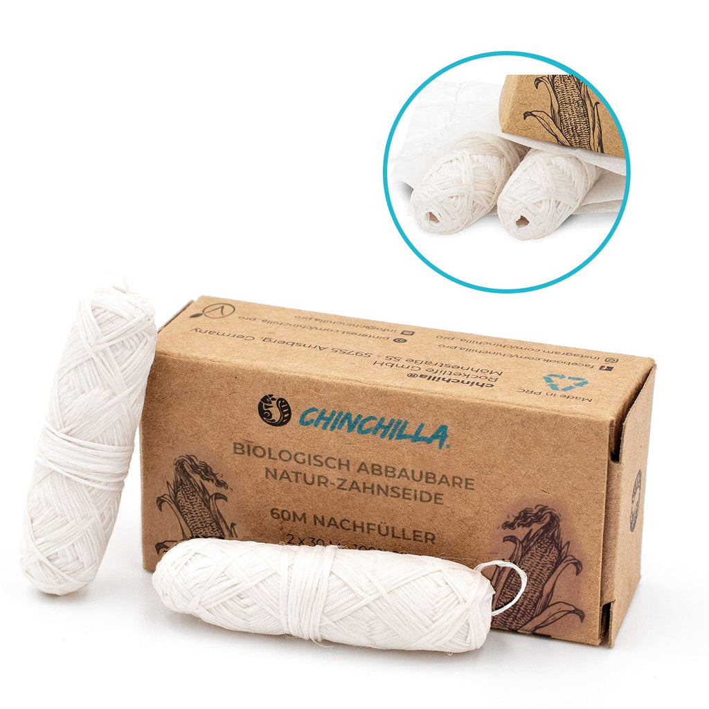 FIO DENTAL VEGANO RECARGA - 60 M DE AMIDO DE MILHO